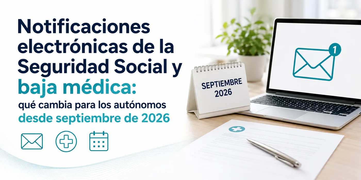 Notificaciones electrónicas de la Seguridad Social y baja médica: qué cambia para los autónomos desde septiembre de 2026